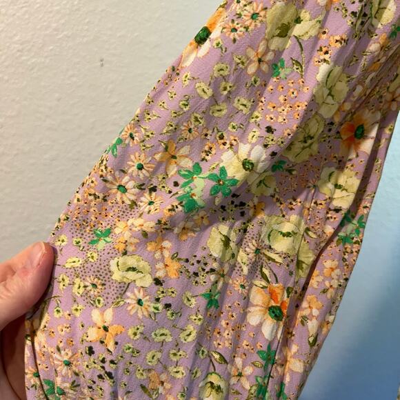 LOFT Garden Party Long Sleeve Patchwork Floral Button Front Dress Size Medium - Picture 10 of 16